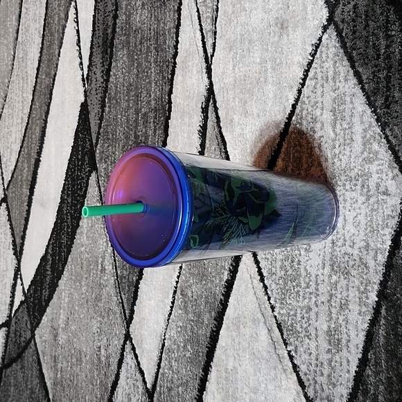 STARBUCKS 2022 LIMITED EDITION COLOR CHANGE BLUE BERRY CORSAGE GLITTER VENTI CUP - Picture 7 of 11